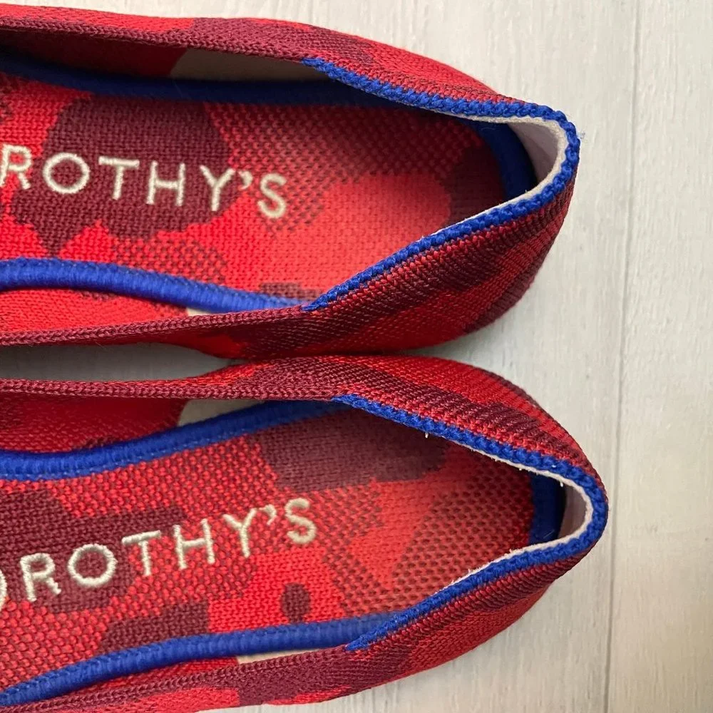 Rothy’s the flat red camo round toe flat size‎ 6.5